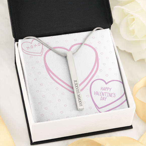 Roman Numerals Vertical Bar - Valentines