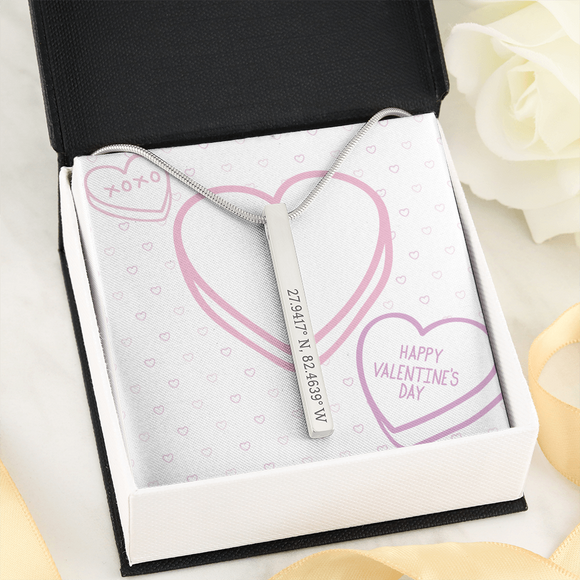 Coordinates Vertical Bar - Valentines
