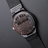 MY MAN - Engraved Wooden Watch