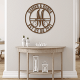 SPLIT FAMILY NAME - Steel Sign