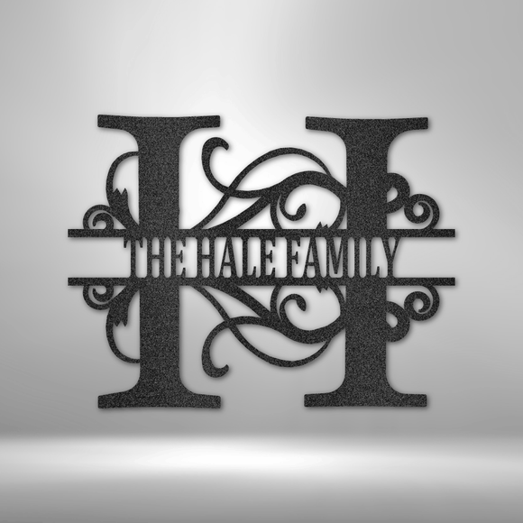 SPLIT FAMILY NAME - Steel Sign