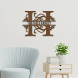 SPLIT FAMILY NAME - Steel Sign