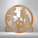 DEER IN THE WOODS - Steel Sign