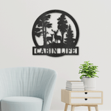 DEER IN THE WOODS - Steel Sign
