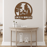 DEER IN THE WOODS - Steel Sign