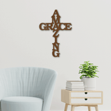 AMAZING GRACE - Steel Sign Cross