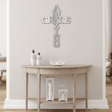 AMAZING GRACE - Steel Sign Cross