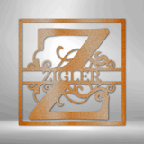 SPLIT FAMILY NAME - Steel Sign