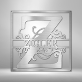 SPLIT FAMILY NAME - Steel Sign