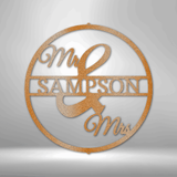 MR & MRS CIRCLE - Steel Sign