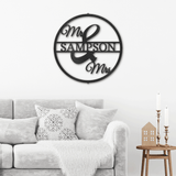 MR & MRS CIRCLE - Steel Sign