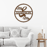 MR & MRS CIRCLE - Steel Sign