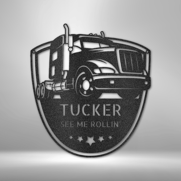 TRUCKER MONOGRANM - Steel Sign