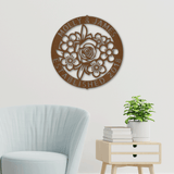 FLORAL RING MONOGRAM - Steel Sign