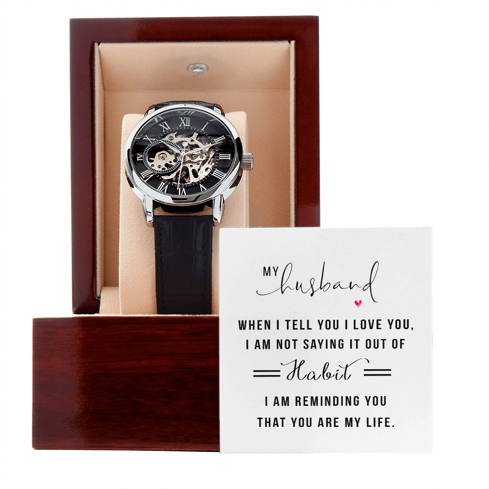 MENS OPENWORK WATCH