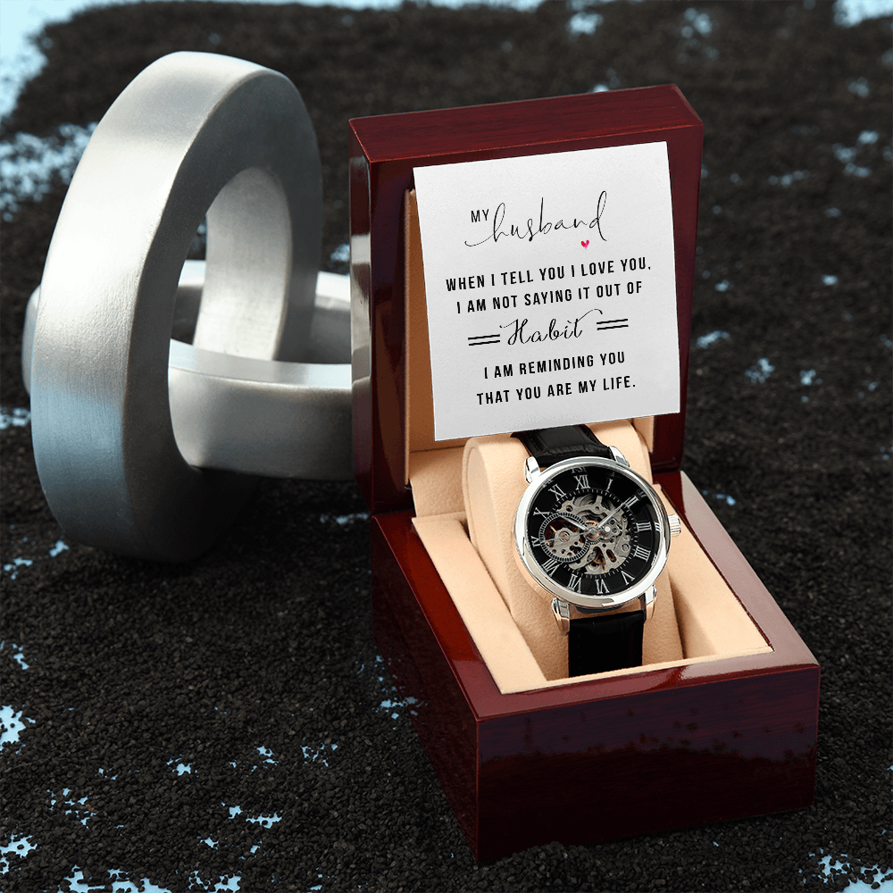 MENS OPENWORK WATCH