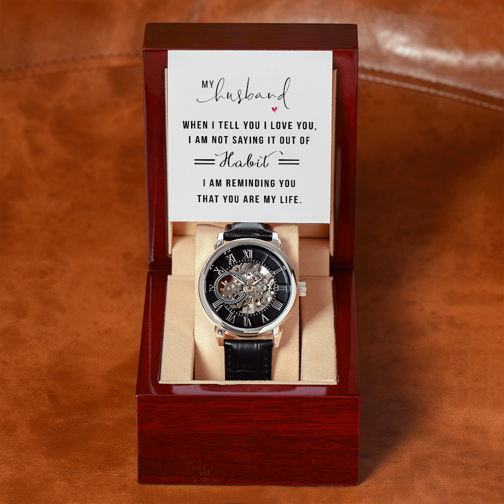 MENS OPENWORK WATCH