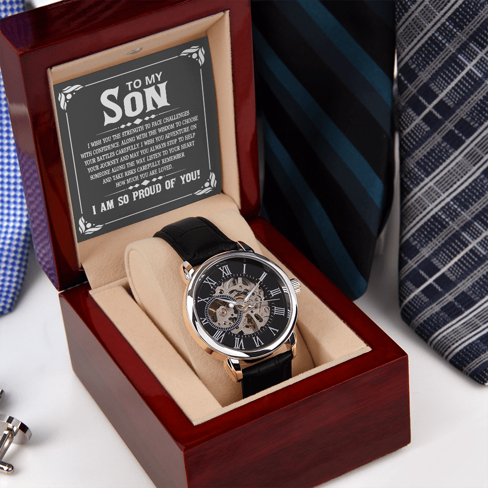 MENS OPENWORK WATCH