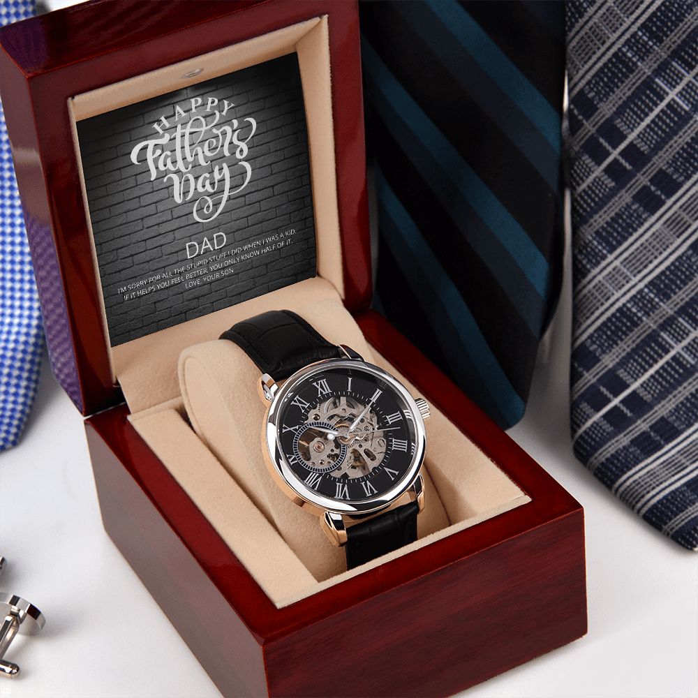 MENS OPENWORK WATCH