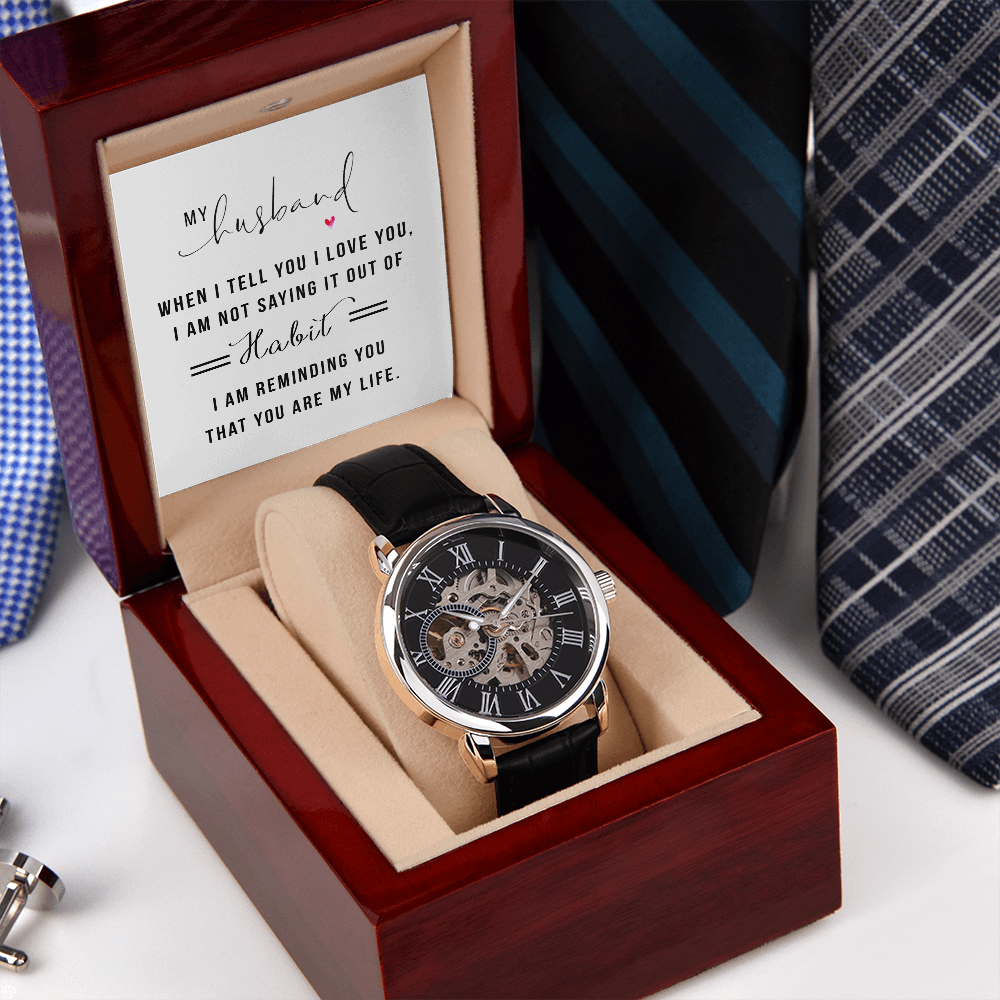 MENS OPENWORK WATCH