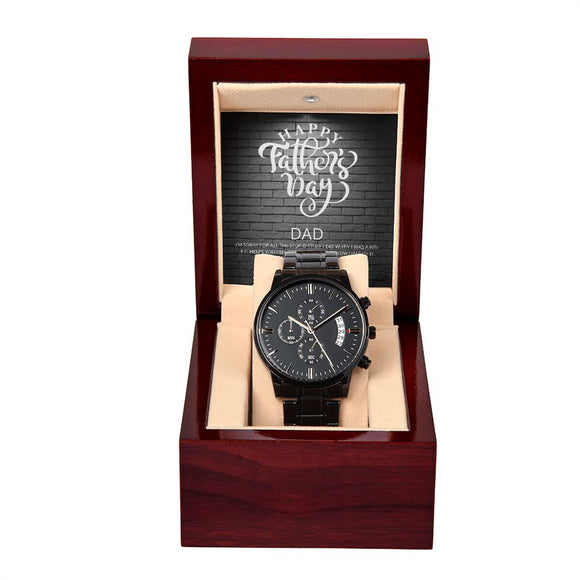 BLACK CHRONOGRAPH WATCH