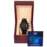 BLACK CHRONOGRAPH WATCH