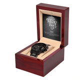 BLACK CHRONOGRAPH WATCH