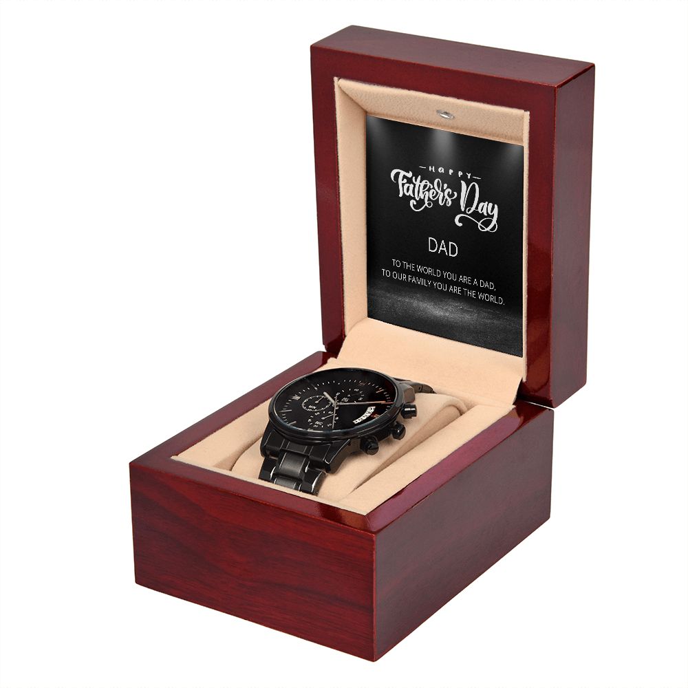 BLACK CHRONOGRAPH WATCH