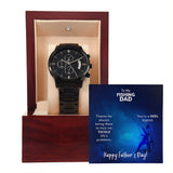 BLACK CHRONOGRAPH WATCH