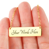 MY BEATING HEART - Horizontal Bar Necklace