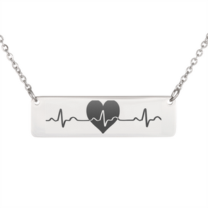 MY BEATING HEART - Horizontal Bar Necklace