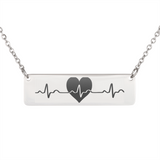 MY BEATING HEART - Horizontal Bar Necklace