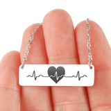 MY BEATING HEART - Horizontal Bar Necklace