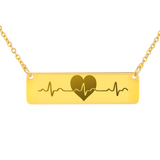 MY BEATING HEART - Horizontal Bar Necklace