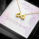 Infinity Heart Necklace with message card