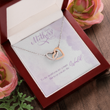 Interlocking Heart Necklace with message card