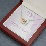 Interlocking Heart Necklace with message card