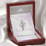 Stehoscope Necklace Embellished with Red Swarovski