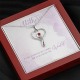 Stehoscope Necklace Embellished with Red Swarovski