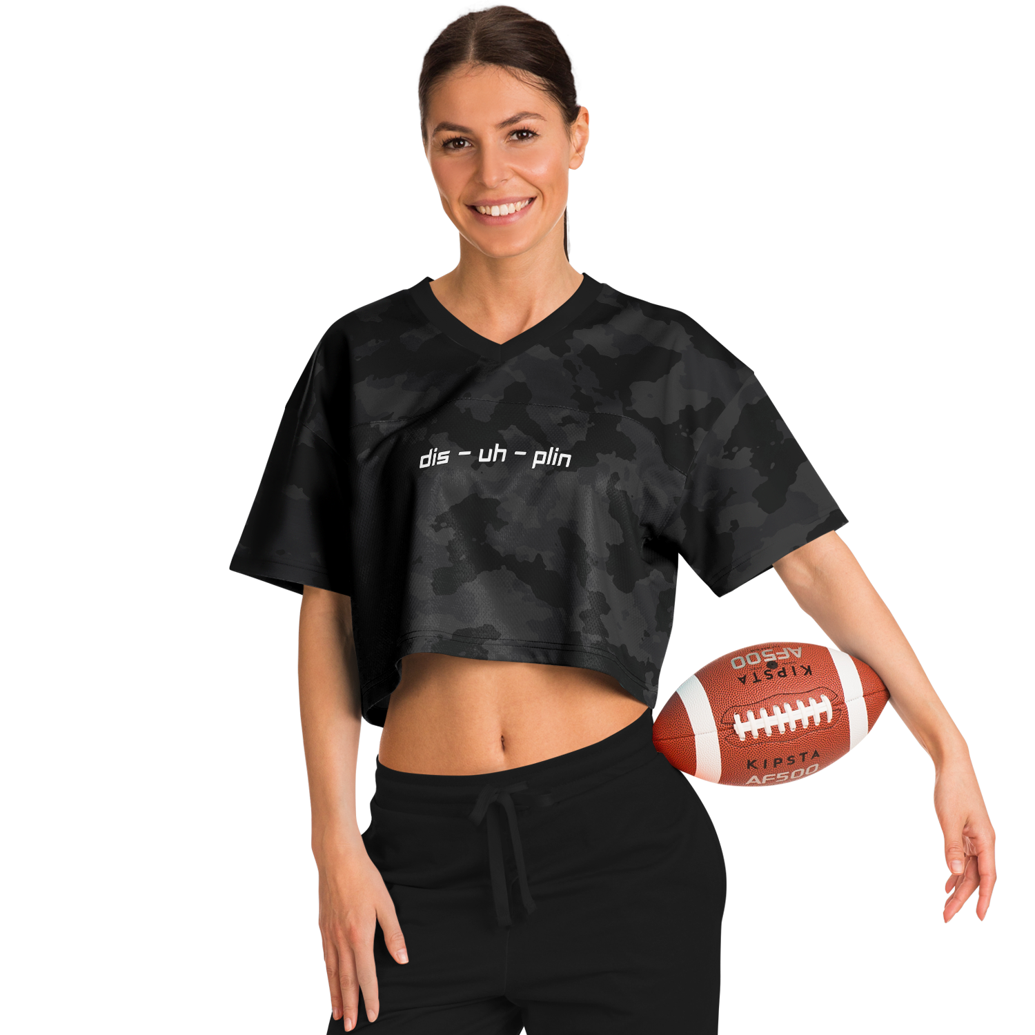 B-FIT /DIS-UH-PLIN/ CROPPED FOOTBALL JERSEY