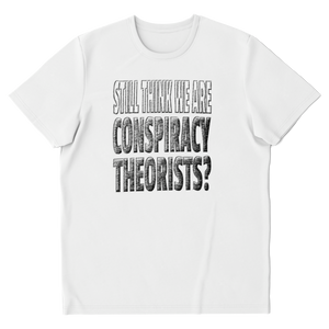Open image in slideshow, WHITE CONSPIRACY TEE
