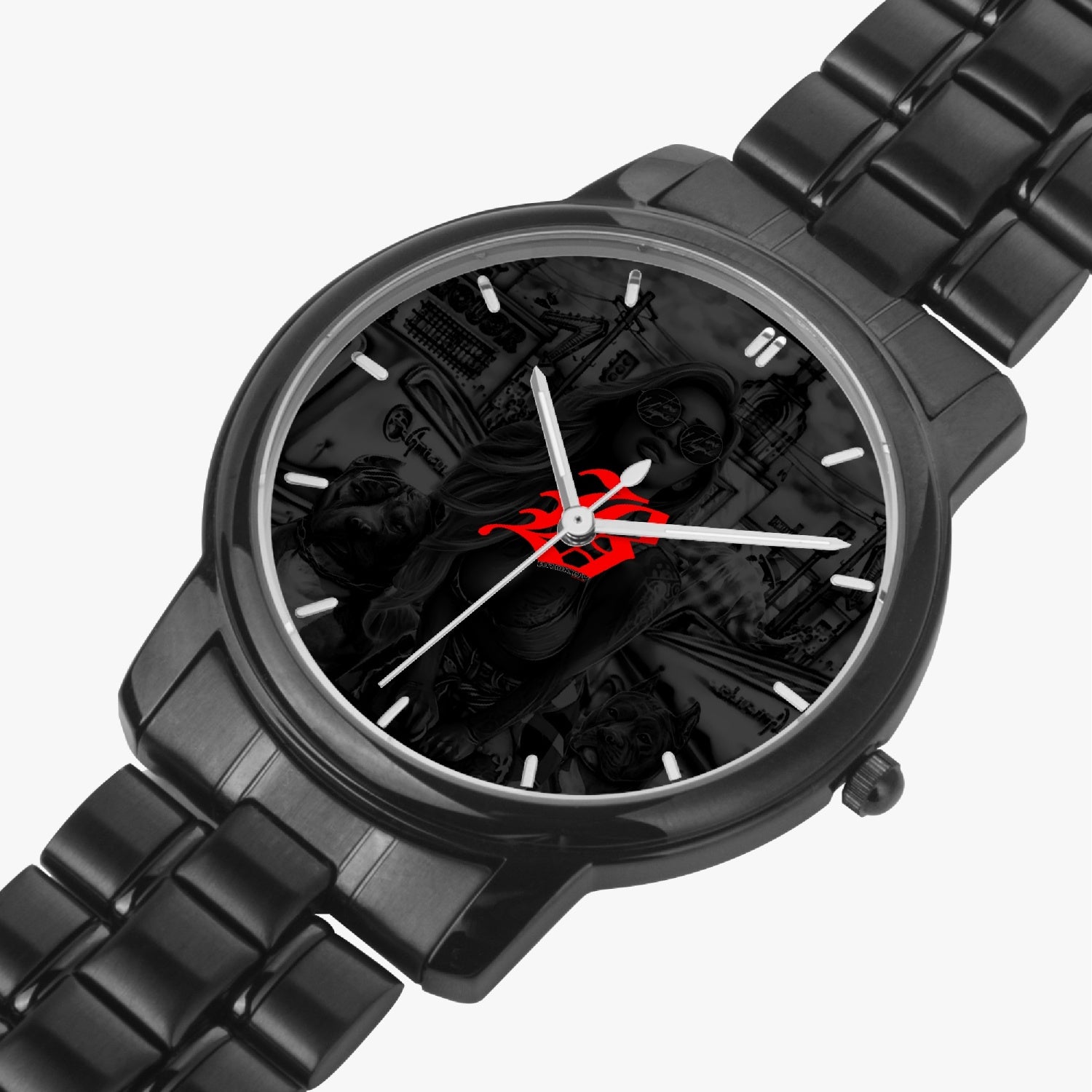 154. Folding Clasp Type Stainless Steel Quartz Watch (With Indicators) - GHETTO LOVE