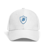 SNAP BACK EMBROIDED CURVED BRIM - WHITE/AQUA