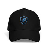 SNAP BACK EMBROIDED CURVED BRIM - BLACK/AQUA