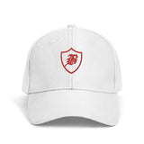 SNAP BACK EMBROIDED CURVED BRIM - WHITE/RED