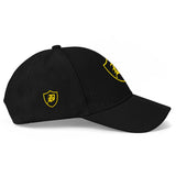 SNAP BACK EMBROIDED CURVED - BLACK/YELLOW