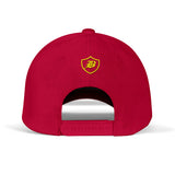SNAP BACK EMBROIDED CURVED BRIM - RED/YELLOW