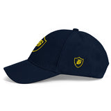 SNAP BACK EMBROIDED CURVED BRIM - BLUE/YELLOW