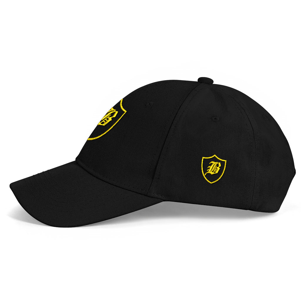 SNAP BACK EMBROIDED CURVED - BLACK/YELLOW