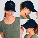 SNAP BACK EMBROIDED CURVED BRIM - BLUE/GREEN